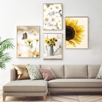 Sunflower Field Landscape Canvas Bedroom Modern Plant Wall Art Poster and PrintLiving Room No Frame Picture Home Decoration