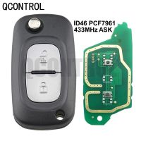 Qcontrol กุญแจ Pcf7961a Id46รถระยะไกลควบคุมสำหรับ Renault Clio Iio Iii Clio 3 Kangoo Master Modus Twingo 2006-2016 7701210033