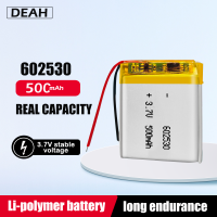 602530 500มิลลิแอมป์ชั่วโมง3.7โวลต์ลิเธียม Polyer แบตเตอรี่แบบชาร์จ Lipo เซลล์สำหรับ MP3 MP4 MP5 GPS ของเล่นบลูทูธลำโพงไฟ LED เครื่องช่วยฟัง