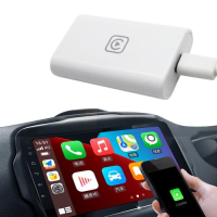 Wireless Car Play Adapter แบบพกพาสำหรับ Apple Android มัลติมีเดีย Auto Dongle สำหรับหน้าจอ Android รถ Airplay Smart Link Netflix IOS