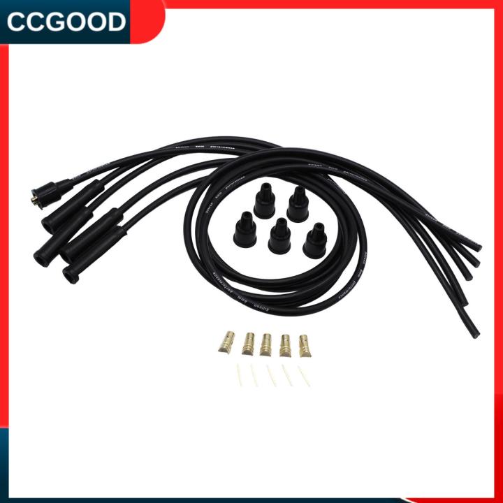 ccgood-8มม-หัวเทียนลวด-ht-leads-สำหรับ4สูบรถคลาสสิคทนทาน