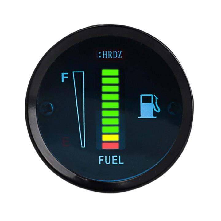 12V Electronic Fuel Gauge Ultra Thin 2Inch Gasoline Level Gauge 10 LED