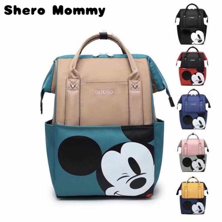 top-shero-mommy-2023-พร้อมส่ง-กระเป๋าเป้สะพายหลัง-ใส่ผ้าอ้อม-ลายมิกกี้เมาส์-สําหรับเดินทาง
