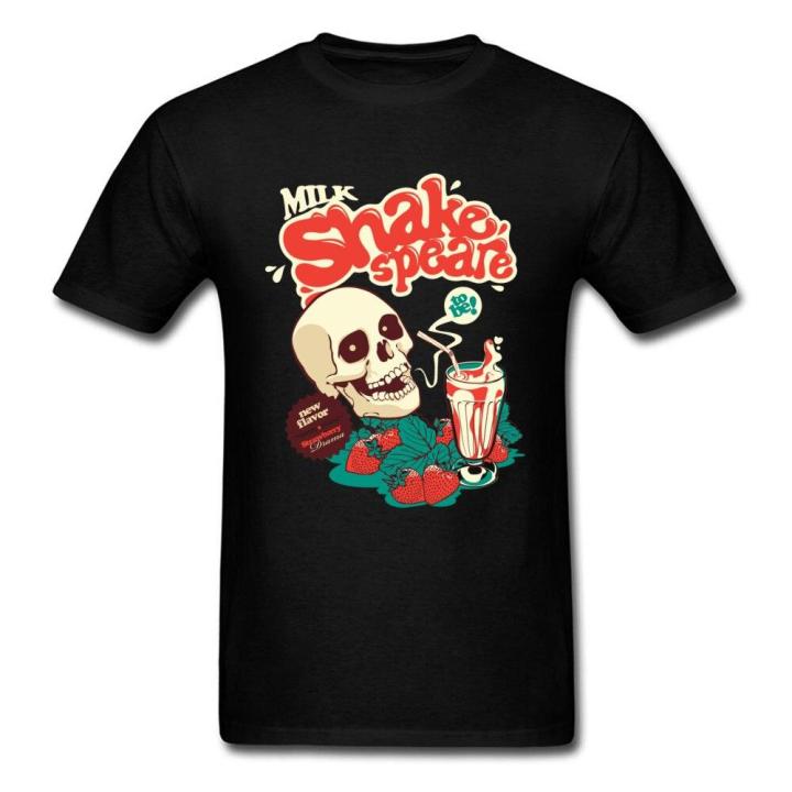 milk-shakespeare-tshirt-funny-t-shirt-men-black-t-shirt-skull-print-cotton-tops-cartoon-tees-strawberry-lover-clothes