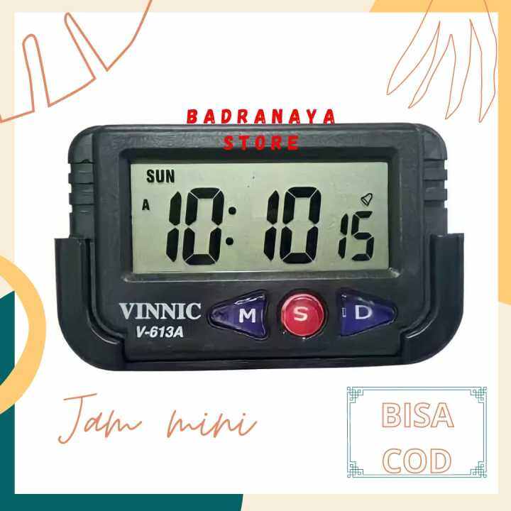 Jam digital mini / jam mobil warnawarni tempel mana aja jam kecil jam