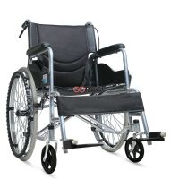 รับประกัน 2 ปีWheelchair 16/24นิ้ว วีลแชร์ การพับ Walker กรอบสแตนเลส สําหรับผู้สูงอายุ/ผู้ป่วย/คนพิการ Travelรถเข็นวีลแชร์ เก้าอี้วีลแชร์แบบพับเก