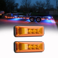 2Pcs Amber รถไฟภายนอก LED 12V 3 SMD LED Auto Car Bus Truck Lorry Side Marker Indicator Light Trailer ไฟเตือนด้านหลัง