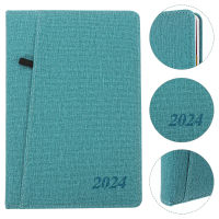 Dulrua กำหนดการนักวางแผนพกพาการบันทึก Notepad วาระการวางแผนรายวันภาษาอังกฤษ 2024 Planner