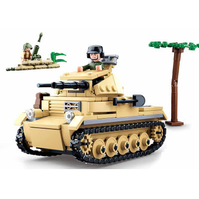 World War II เยอรมันทหาร Panzer II ถัง Moc อาคารบล็อกชุดตัวเลขเด็กของเล่นเพื่อการศึกษาเด็กคลาสสิกชุดรูปแบบ