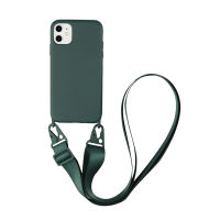 For iPhone 11 12 13 14 15 Pro Max Mini For iPhone X XS XR Max 7 8 Plus SE 2020 Soft TPU Shockproof Protect Back Cover Fashion Candy Colors Liquid Silicone With Crossbody Shoulder Strap Lanyard Phone Case