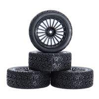 4Pcs RC 1/10 Car Tires Wheel Hub Rim Hex 12mm for 1:10 HPI HSP RC On Road Rally Car Traxxas TRX4 TRX-4 Tamiya Accessories