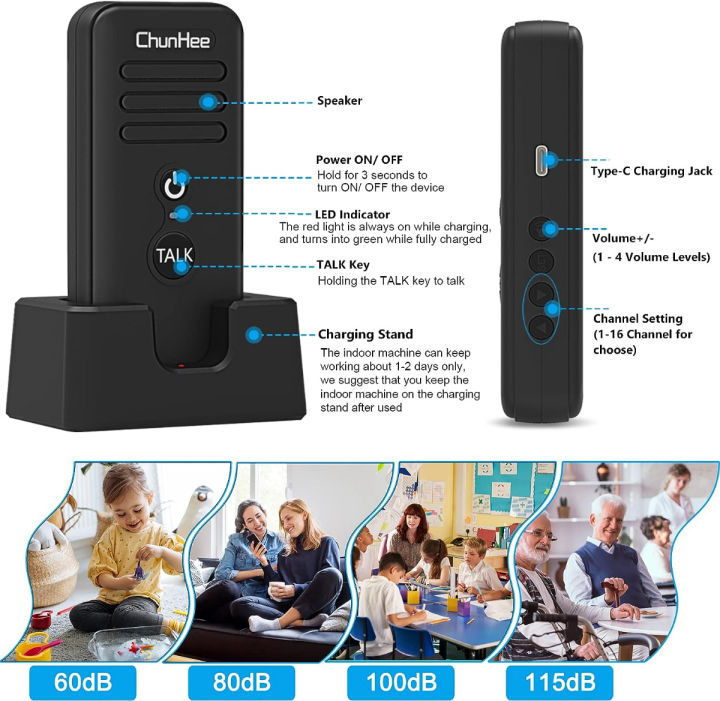 chunhee-intercoms-wireless-system-home-use-for-elderly-kids-two-way-communication-caregiver-pager-nurse-calling-system-for-patient-senior-disabled-pregnant