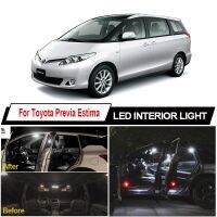 Canbus แผนที่โดมไฟ LED ตกแต่งภายในรถยนต์ Trunk Light ชุดคิทสำหรับรถโตโยต้า Previa Estima กล่อง1991-2018Glove อุปกรณ์เสริมรถยนต์โคมไฟป้ายทะเบียน