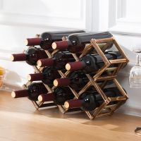 Folding Wooden Wine Rack 3/5/6/10 Bottles Red Wine Storage Rack Holder Oranizers Wooden Wine Shelves Home Display Stand Cabinet