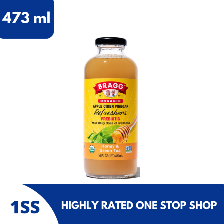 Bragg Organic Apple Cider Vinegar Honey And Green Tea Ready To Drink 473ml Lazada Ph 1846