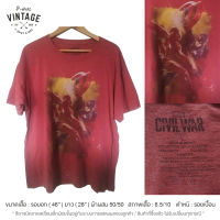 pshirtvintage เสื้อยืดวินเทจมือสอง Vintage ลายการ์ตูนกัปตันอเมริกา ไอรอนแมน Captain America Iron Manงานป้ายผ้าเก่า สินค้าพร้อมส่ง