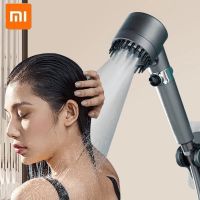 Xiaomi ใหม่3โหมดหัวฝักบัวปรับได้4 In 1ถุงมือขัดตัวขณะอาบน้ำประหยัดน้ำแรงดันสูง One-Key Stop หัวฉีดสเปรย์ห้องน้ำ Pa