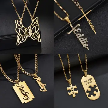 Girlfriend necklace deals with boyfriend's name