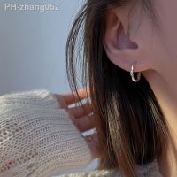 925 silver Trendy High-quality Twisted Hoop Earrings for Women Silver Color Designer Jewelry New Arrival 2023