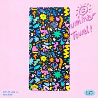 BLACK CONFETTI SUMMER TOWEL