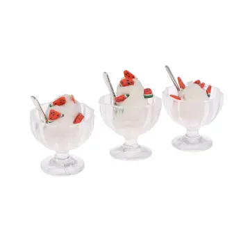 12-piece Food For Play Cup Ice Cream Sundae Cup Container Clay