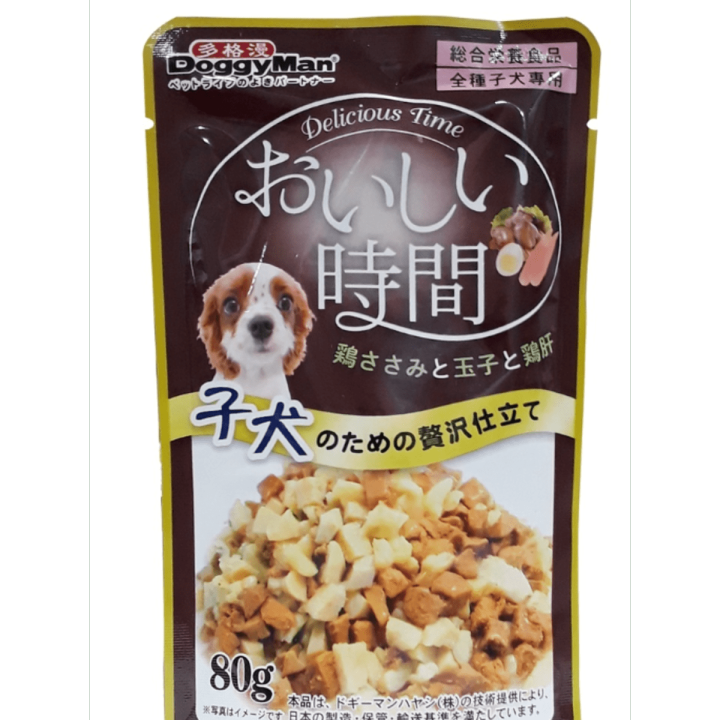 Doggyman Pouch Feast Meat for Puppy 80g PetMate wet foods pouches