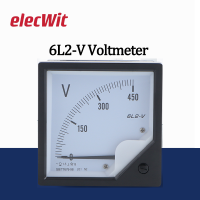 6L2-V Pointer Type AC Voltmeter 50V 100V 150V 250V 300V 450V 500V Range Analog Voltmeter Gauge Panel 80x80mm Electrical Trade Tools  Testers