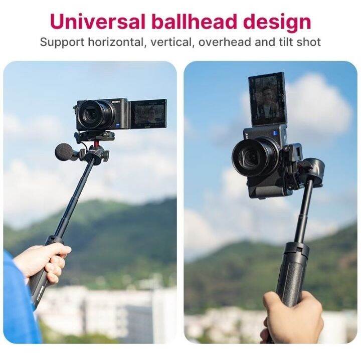 ulanzi-extendable-vlog-tripod-mt-41-black-ขาตั้งพกพา-พร้อมที่หนีบมือถือ-สำหรับมือถือและกล้อง-2in1-mini-tripod