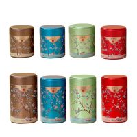 Round Tea Tin Tea Storage Snacks Storage Box Metal Candy Cans Kitchen Sealeds Storage Boxes