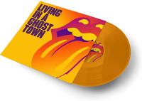 The ROLLING STONES LIVING IN A GHOST TOWN LP yellow glue vinyl record.