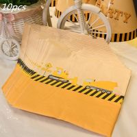 【CW】 Cartoon Vehicle Party Disposable Tableware Plate Napkin Tablecloth Cup Construction Vehicle Birthday Party Supplies Decorations