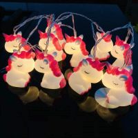 Cartoon Unicorn Giraffe Lights String Creative Hippo Sun Squirrel Fairy Lights for Kids Christmas Birthday Gift Room Decorative