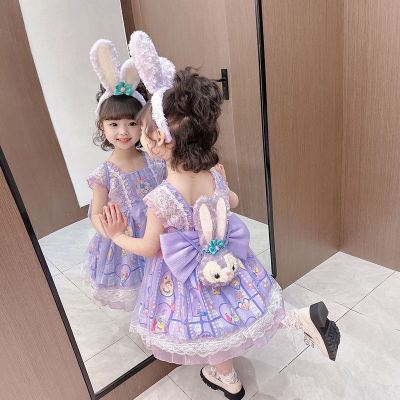 【Ready】🌈 Lingna Bell skirt girls Lolita birthday children star dew baby children fox tail performance costume