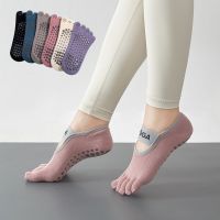 1 Pair Yoga Socks Five-toe Split Towel Bottom Backless Boat Socks Anti-slip Fitness Pilates Solid Sox  Women Socks  носки Socks Tights