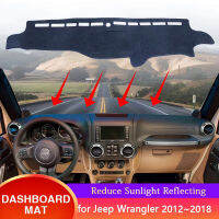 Afor Jeep Wrangler JK J8 2012 ~ 2018 2013 2014รถ Dashboard Dash Mat Cover Protector Sunshade Anti-Sun พรม Auto AccessoriesM