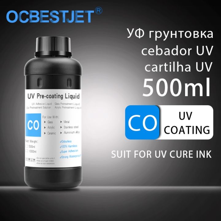 500ML UV PreCoating Primer For UV Flatbed Printer Curing Ink For