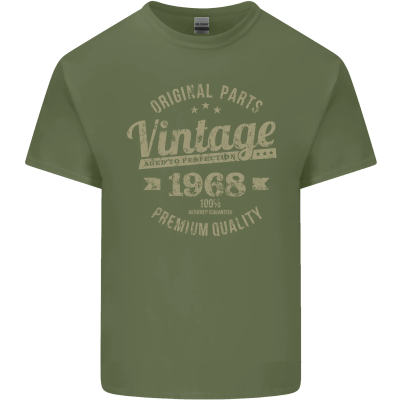 Vintage Year 55Th Birthday 1968 Mens Cotton Tshirt Tee