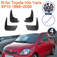 Mudguards สำหรับ Toyota Vitz Yaris Echo XP10 10 1999 ~ 2006 Auto Mud Flaps Fender Guards Splash อุปกรณ์เสริม2005 2004 2003 2000 2001