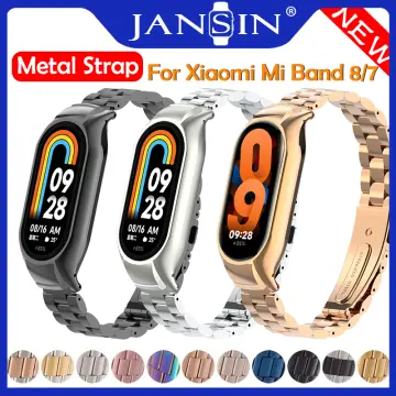 Mi Band 8 Active Strap Bracelet for Xiaomi Smart Band 8 Active Stainless  Steel Metal Watchband Mi Band 8 Active