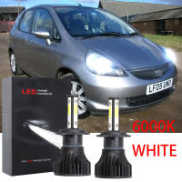 สำหรับ Honda Jazz (GD) 1st Gen 2001 2002 2003 - 2008 (ไฟฉายคาดศีรษะ)-(1คู่) ไฟหน้ารถมอเตอร์ไซค์แบบ LED ชุดหลอดไฟสีขาว6000K ลำแสงสูงต่ำ LHL X15 CG