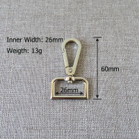 50pcsLot 26mm Wholesale Metal Buckle Hardware For Bag Rope Luggage Straps Sewing Accessory Swivel Clip Clasp Spring Snap Hook