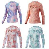 HOT★MTB Downhill Jersey ค้างคาว FOX ผู้หญิงแขนยาวเสื้อเจอร์ซีย์นักปั่นจักรยานเสือภูเขา Motocross เสื้อด่วนแห้งขี่จักรยานเสื้อผ้า