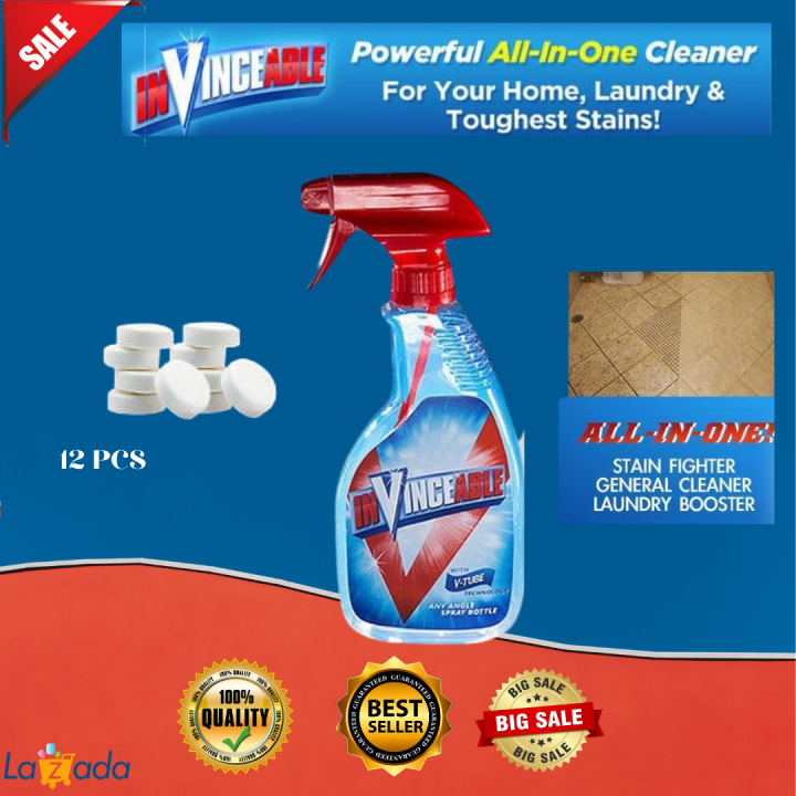Invinceable All-In-One Stain Fighter-Multi Effervescent Spray Cleaner ...