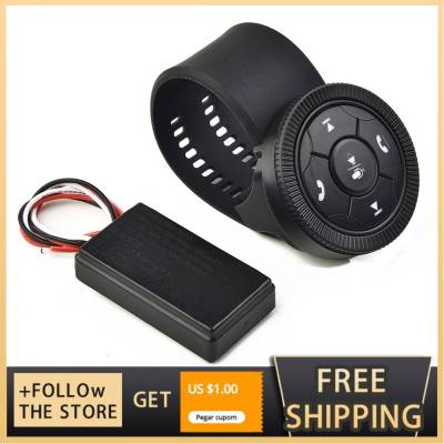 Black Smart Wireless Car Steering Wheel Control Button Remote Controller For Car Radio Music Player Android DVD GPS Navigation