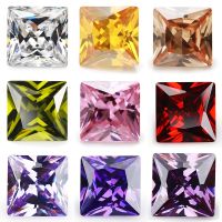 hotx【DT】 50pcs/20pcs 1.5x1.5 10x10mm 5A Cut CZ Stone Color Loose Synthetic Jewelry