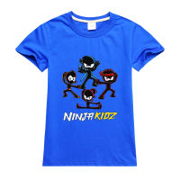 Ninja KIDZ Lesure เสื้อผ้าเด็กเสื้อยืดเด็กหญิงเด็กชายเด็กมีเด็กหญิงเด็กชายอ่อน100% ผ้าฝ้ายพิมพ์ลายแขนสั้น0000