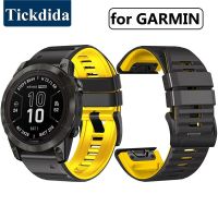 สายแถบซิลิโคน Garmin Fenix 7 7X Pro 6X 6 Pro 5 5X Plus Forerunner 965 955สายนาฬิกา26มม. 22มม.