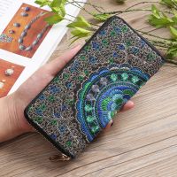 Wallet Purse Embroidery Women Long Floral Embroidery Wallet - Zipper Clutch Wallet - Aliexpress