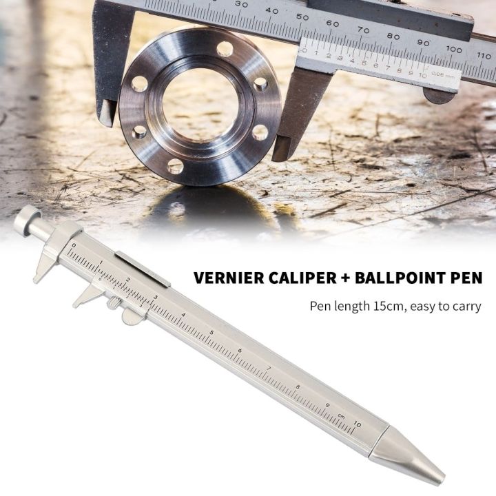 hot-sale-1pcs-0-5mm-gel-ink-pen-ballpoint-multifunction-vernier-caliper-0-150mm-measuring-tool-abs-card-ruler-drop-shipping