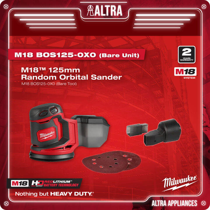 Milwaukee M18 BOS125 125mm Random Orbit Sander / Orbital Sander Lazada